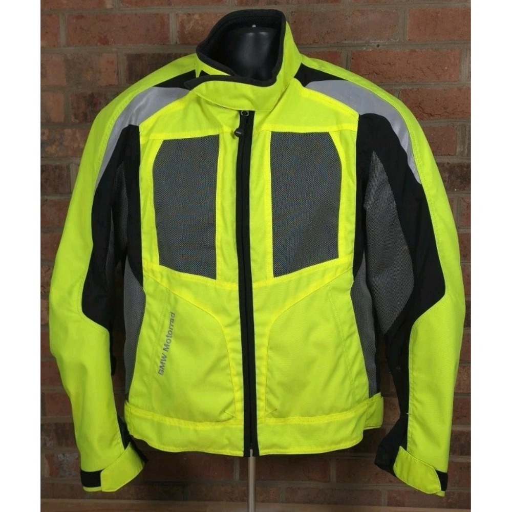BMW Motorrad Airshell High Visibility Riding Armored Jacket Mens 44R US